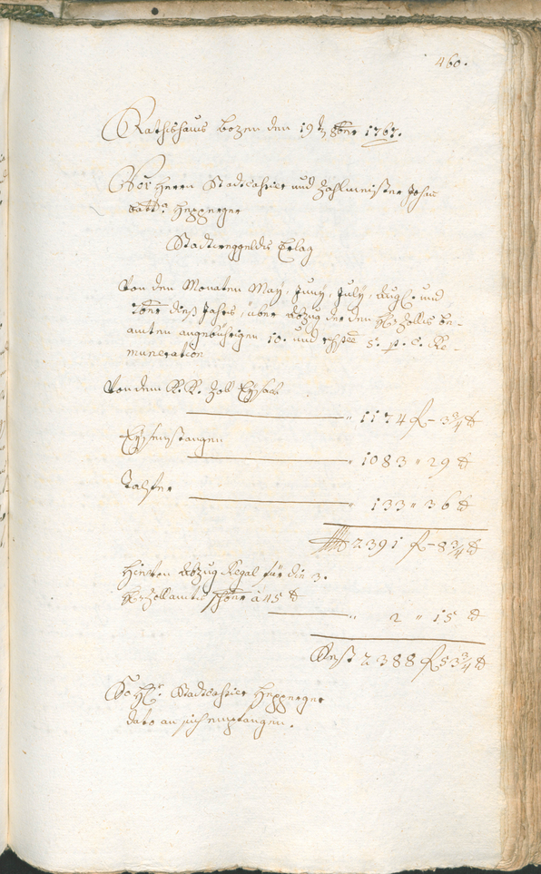 Civic Archives of Bozen-Bolzano - BOhisto Ratsprotokoll 1765/68 