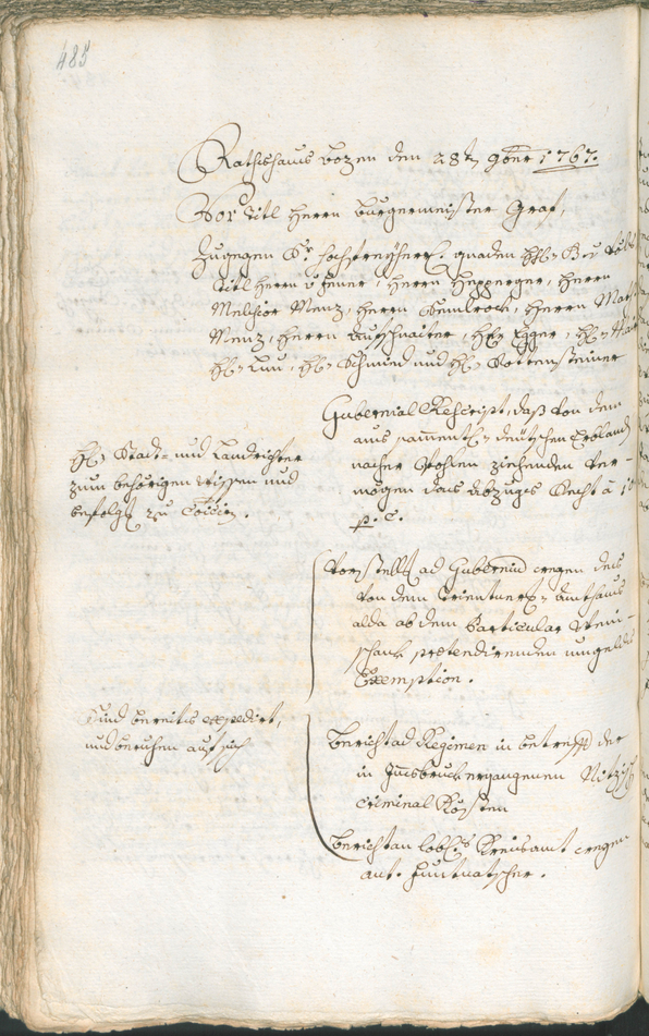 Civic Archives of Bozen-Bolzano - BOhisto Ratsprotokoll 1765/68 