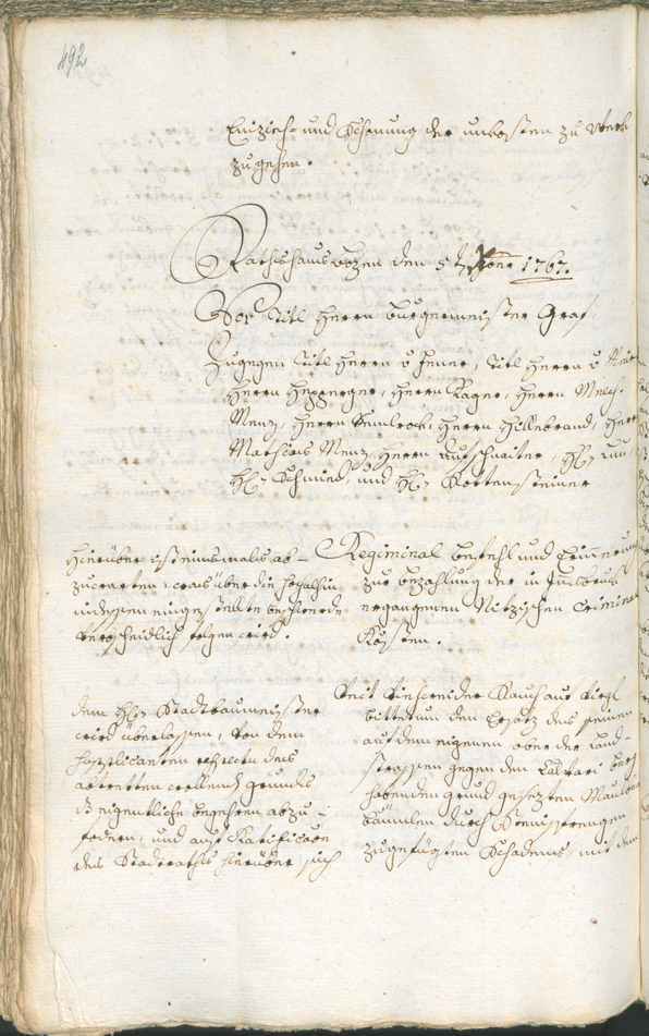 Stadtarchiv Bozen - BOhisto Ratsprotokoll 1765/68 