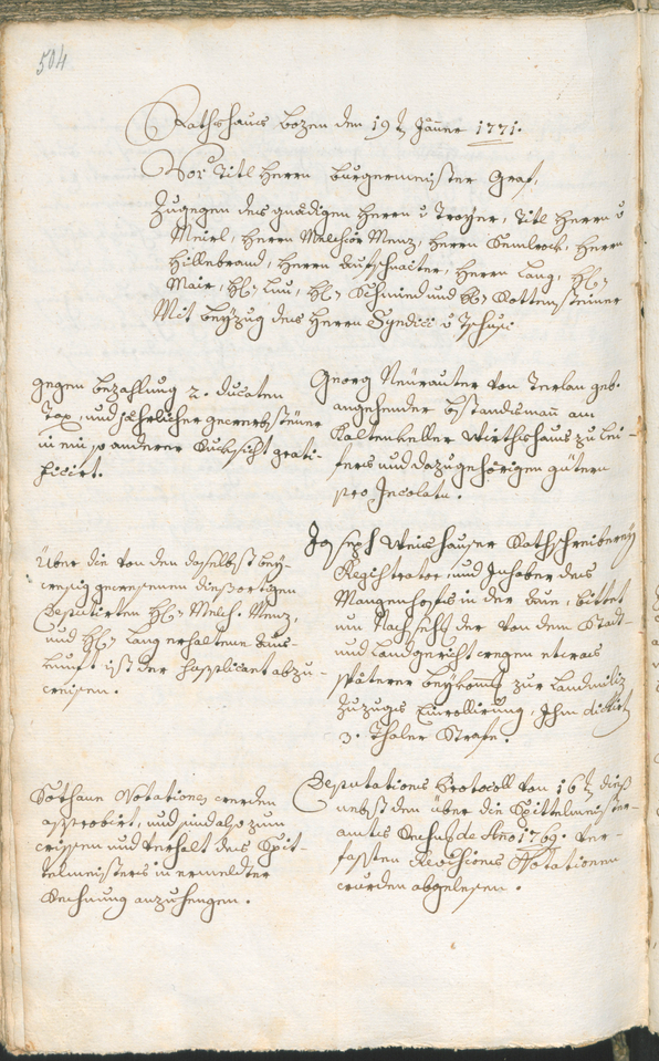 Civic Archives of Bozen-Bolzano - BOhisto Ratsprotokoll 1768/71 