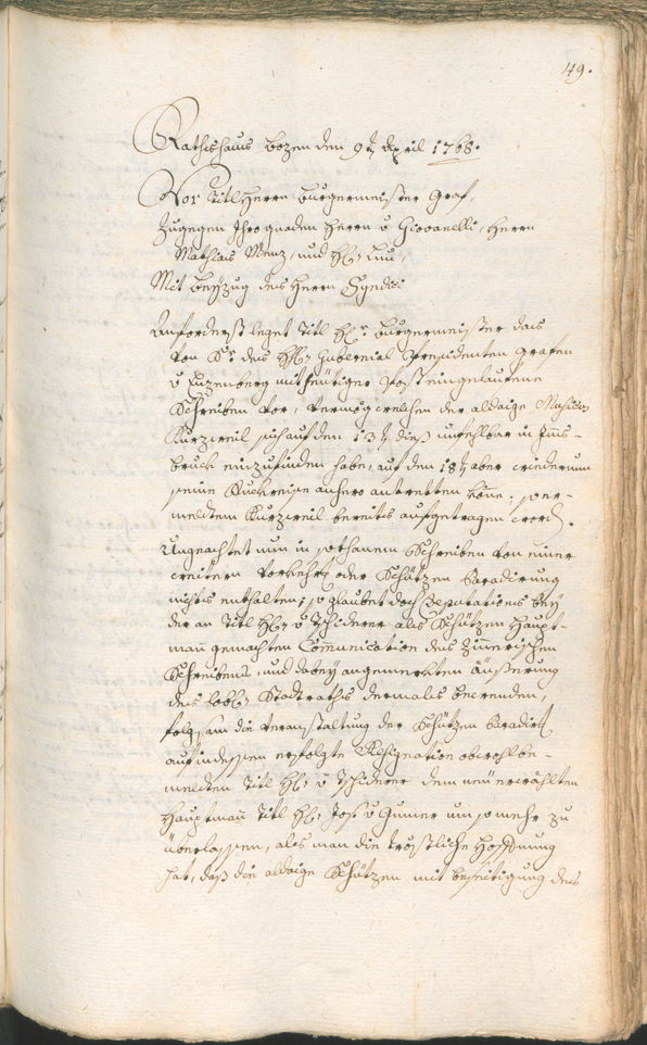 Archivio Storico della Città di Bolzano - BOhisto protocollo consiliare 1768/71 