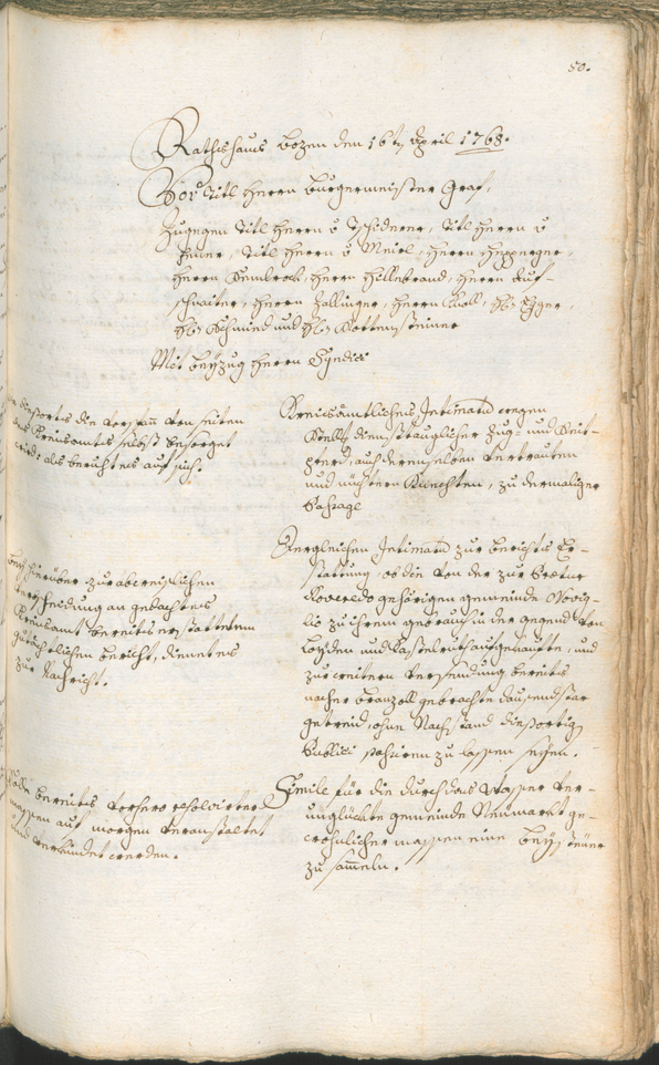 Civic Archives of Bozen-Bolzano - BOhisto Ratsprotokoll 1768/71 