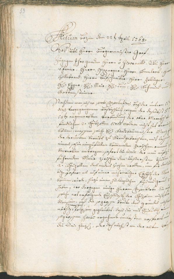 Civic Archives of Bozen-Bolzano - BOhisto Ratsprotokoll 1768/71 