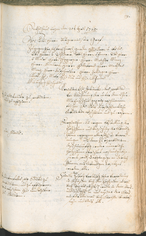 Archivio Storico della Città di Bolzano - BOhisto protocollo consiliare 1768/71 