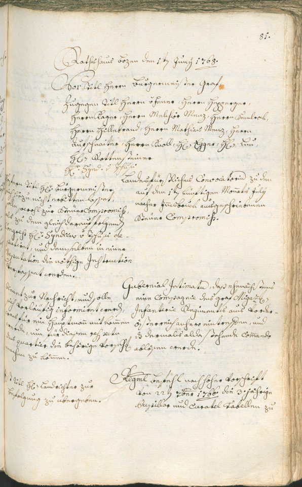 Stadtarchiv Bozen - BOhisto Ratsprotokoll 1768/71 