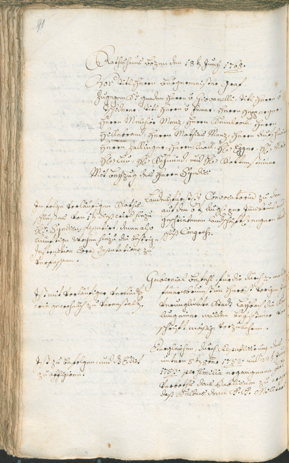 Stadtarchiv Bozen - BOhisto Ratsprotokoll 1768/71 