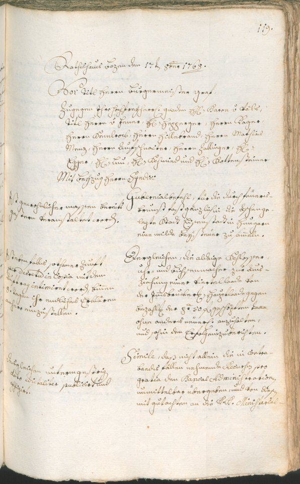 Archivio Storico della Città di Bolzano - BOhisto protocollo consiliare 1768/71 