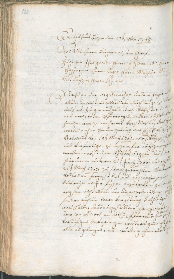 Stadtarchiv Bozen - BOhisto Ratsprotokoll 1768/71 