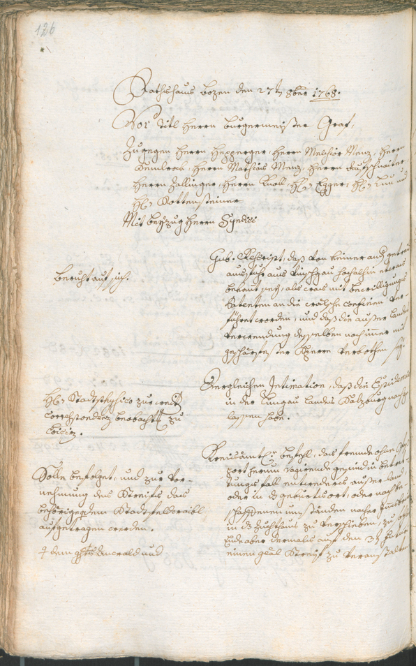 Archivio Storico della Città di Bolzano - BOhisto protocollo consiliare 1768/71 