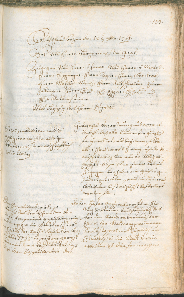 Archivio Storico della Città di Bolzano - BOhisto protocollo consiliare 1768/71 