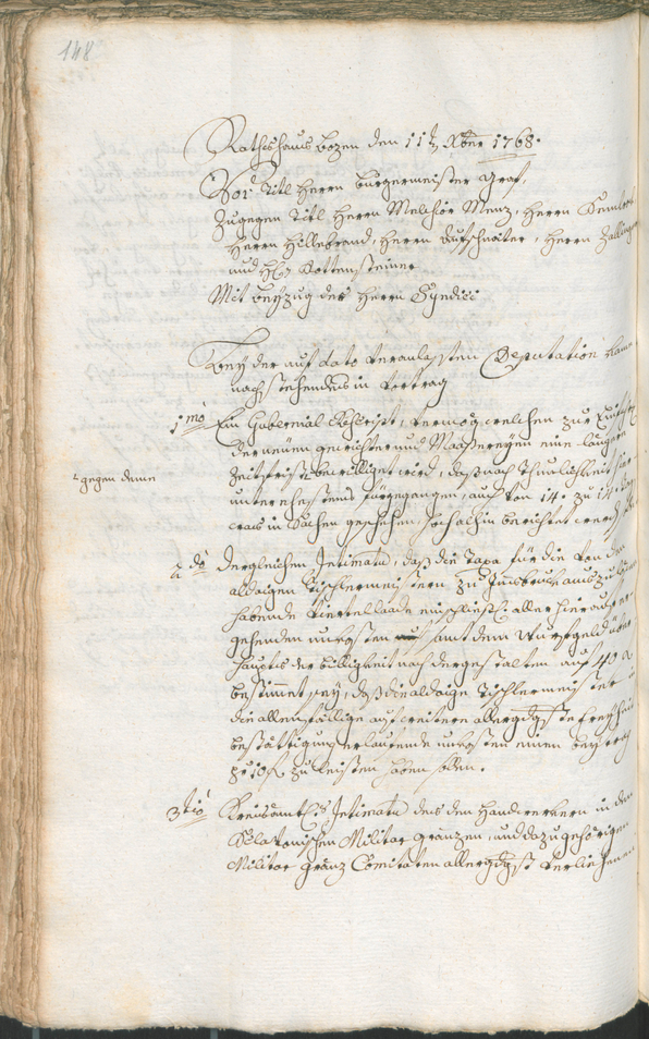 Archivio Storico della Città di Bolzano - BOhisto protocollo consiliare 1768/71 