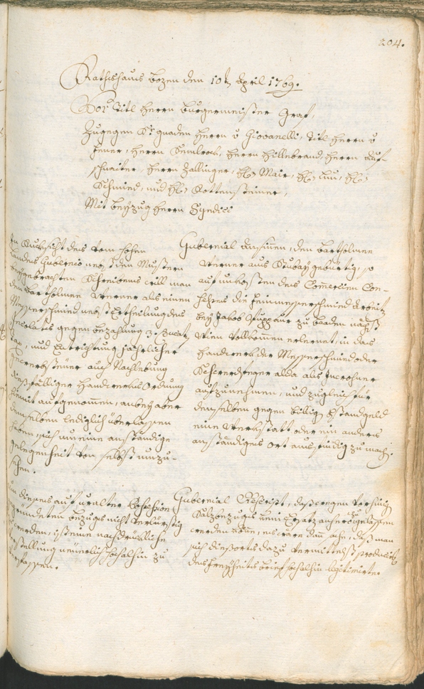 Civic Archives of Bozen-Bolzano - BOhisto Ratsprotokoll 1768/71 