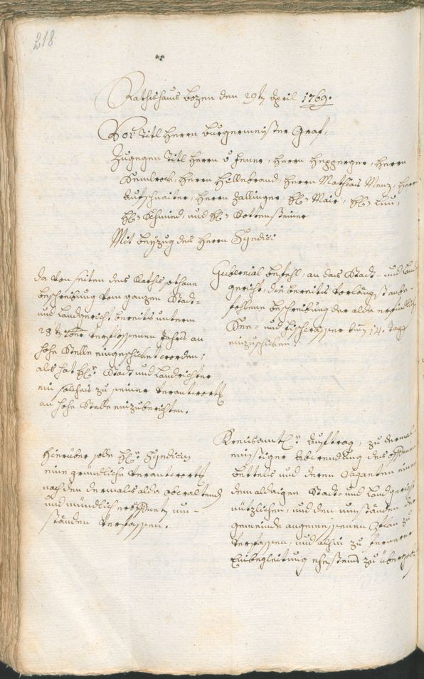 Civic Archives of Bozen-Bolzano - BOhisto Ratsprotokoll 1768/71 