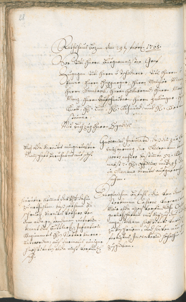 Archivio Storico della Città di Bolzano - BOhisto protocollo consiliare 1768/71 