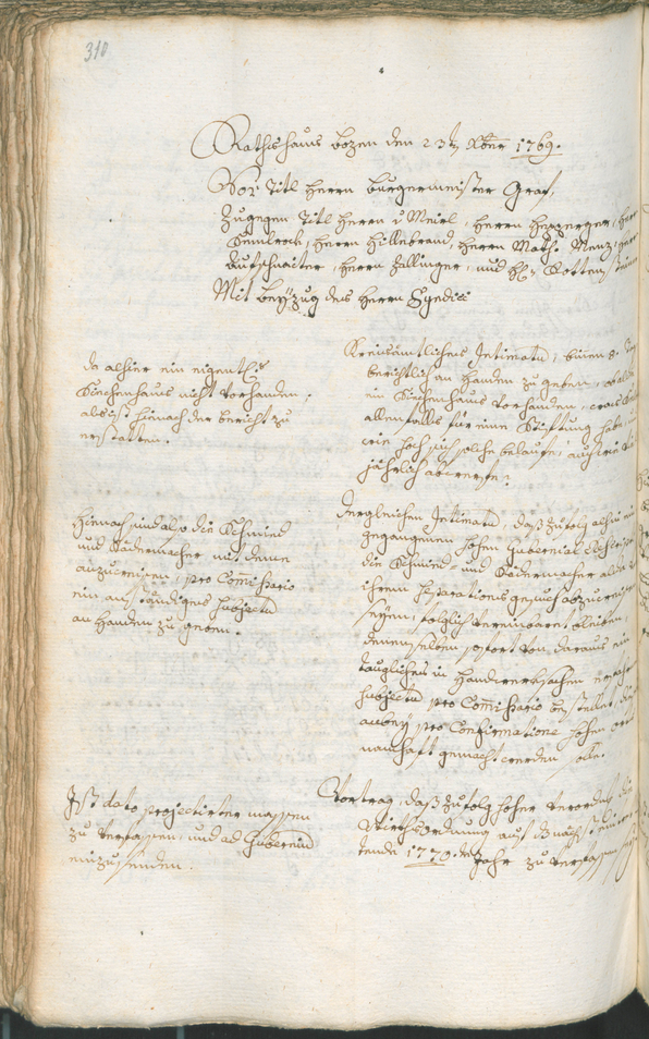 Civic Archives of Bozen-Bolzano - BOhisto Ratsprotokoll 1768/71 