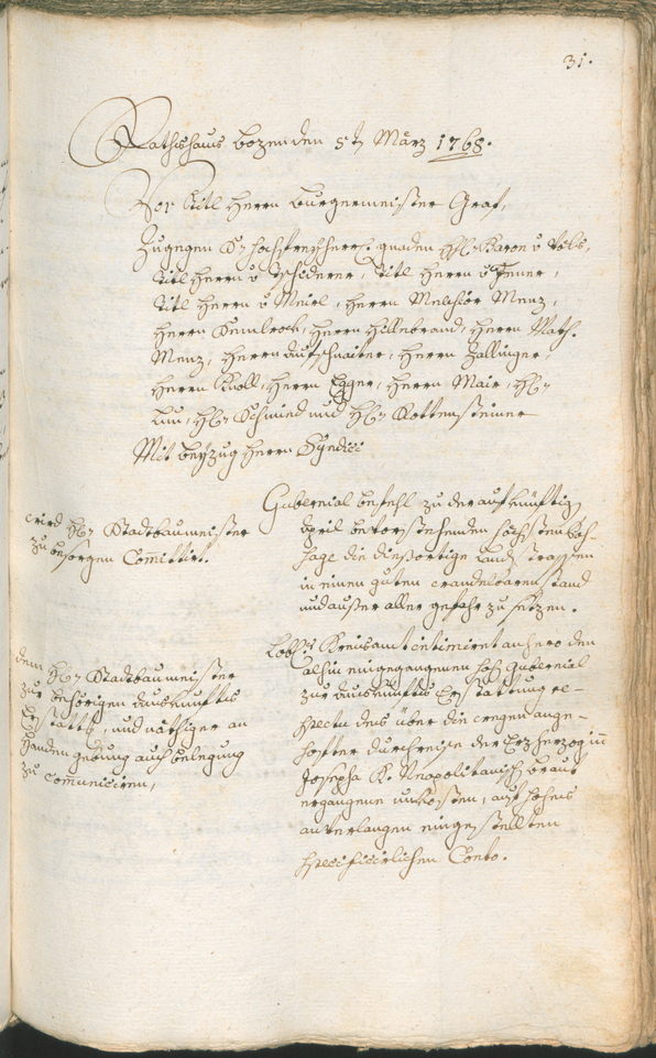 Civic Archives of Bozen-Bolzano - BOhisto Ratsprotokoll 1768/71 