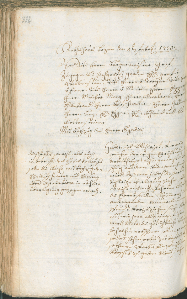 Civic Archives of Bozen-Bolzano - BOhisto Ratsprotokoll 1768/71 