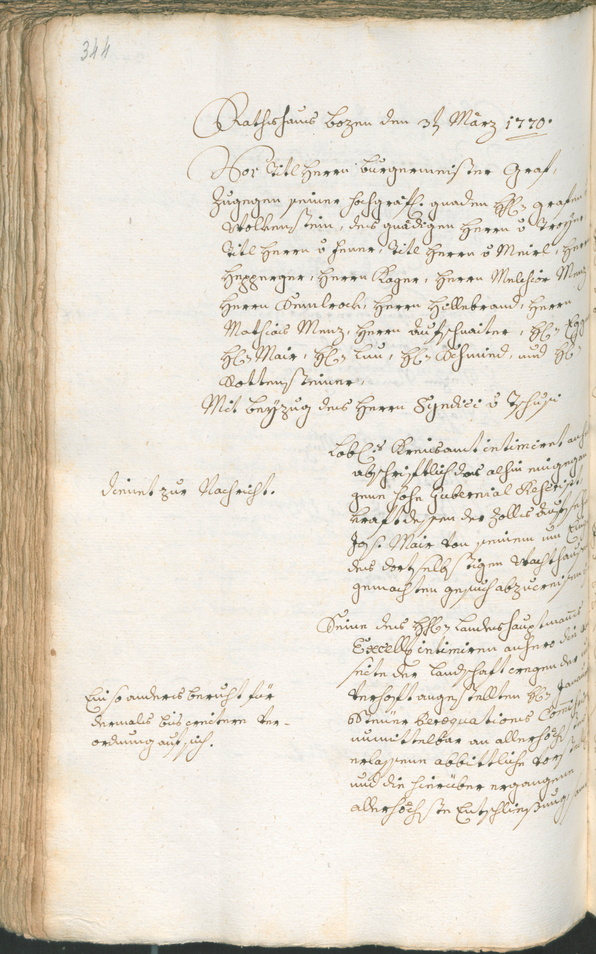 Civic Archives of Bozen-Bolzano - BOhisto Ratsprotokoll 1768/71 