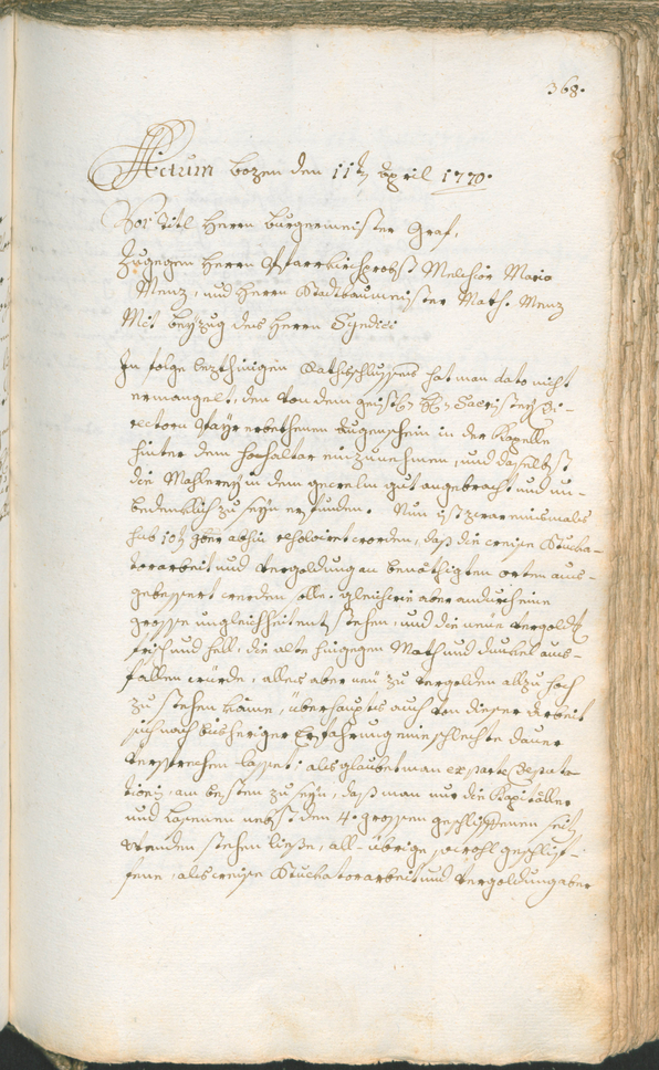 Civic Archives of Bozen-Bolzano - BOhisto Ratsprotokoll 1768/71 