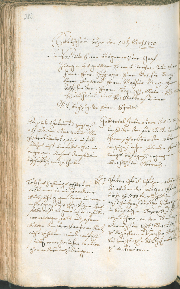 Civic Archives of Bozen-Bolzano - BOhisto Ratsprotokoll 1768/71 