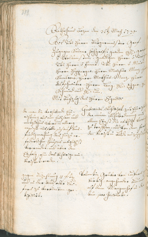 Civic Archives of Bozen-Bolzano - BOhisto Ratsprotokoll 1768/71 