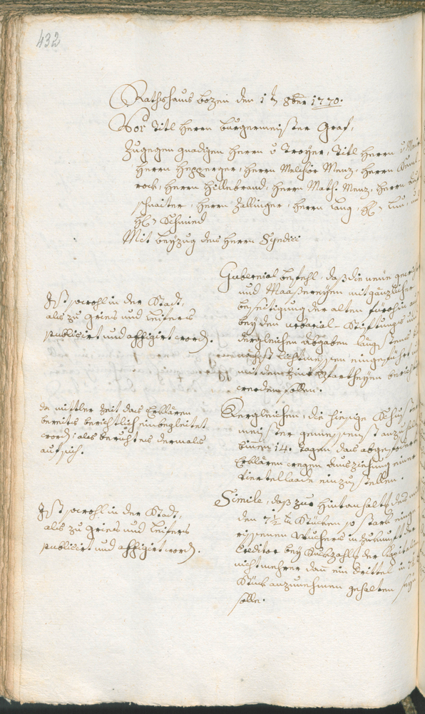 Archivio Storico della Città di Bolzano - BOhisto protocollo consiliare 1768/71 