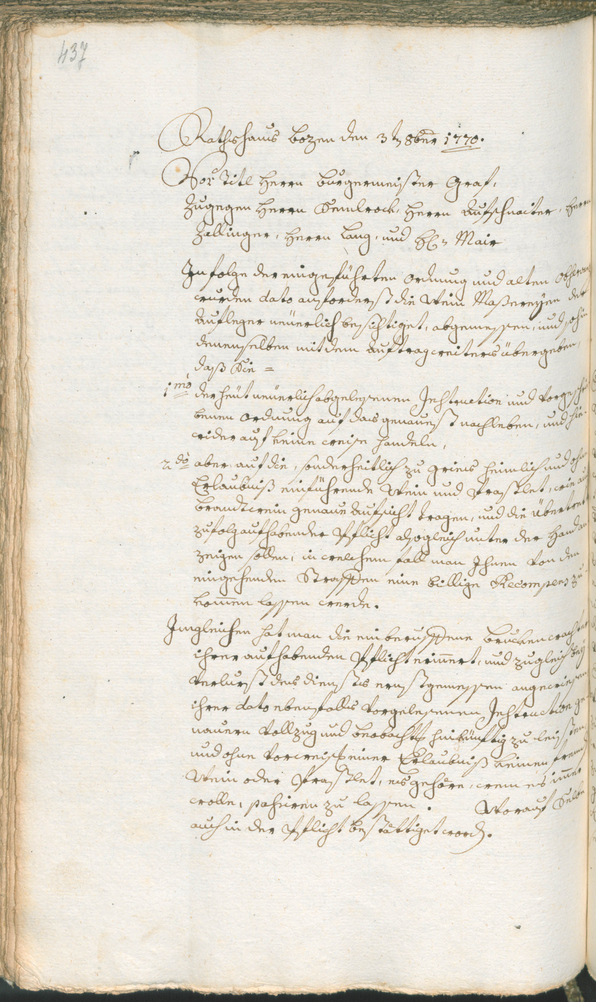 Archivio Storico della Città di Bolzano - BOhisto protocollo consiliare 1768/71 