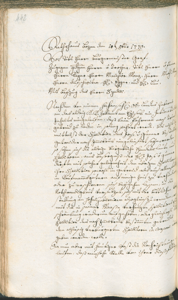 Civic Archives of Bozen-Bolzano - BOhisto Ratsprotokoll 1768/71 