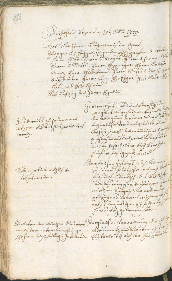 Archivio Storico della Città di Bolzano - BOhisto protocollo consiliare 1768/71 