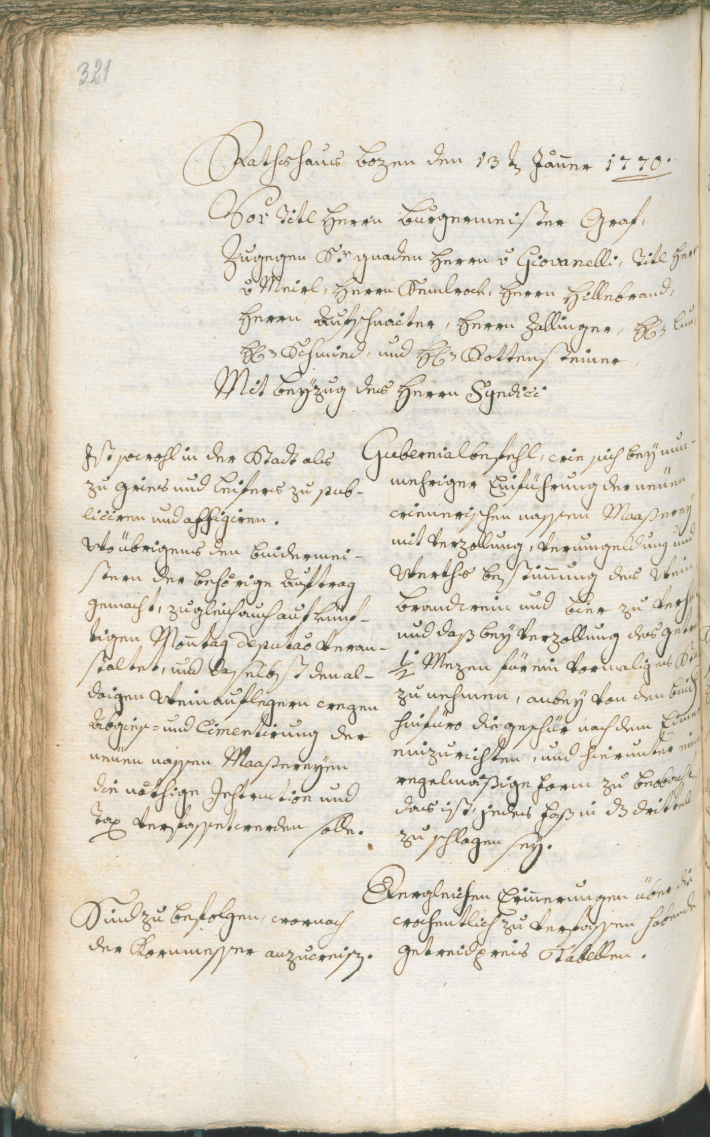 Civic Archives of Bozen-Bolzano - BOhisto Ratsprotokoll 1768/71 
