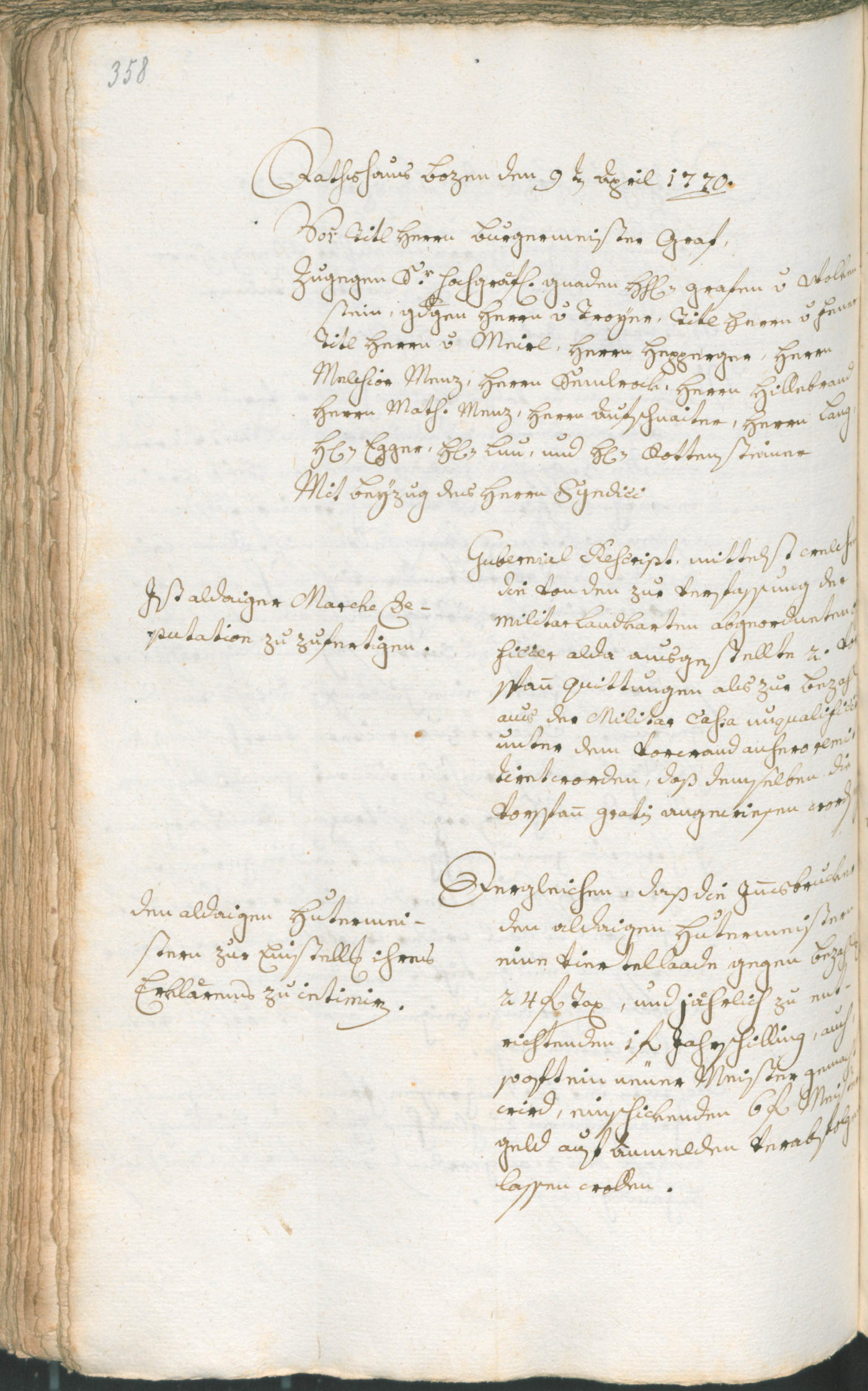 Civic Archives of Bozen-Bolzano - BOhisto Ratsprotokoll 1768/71 