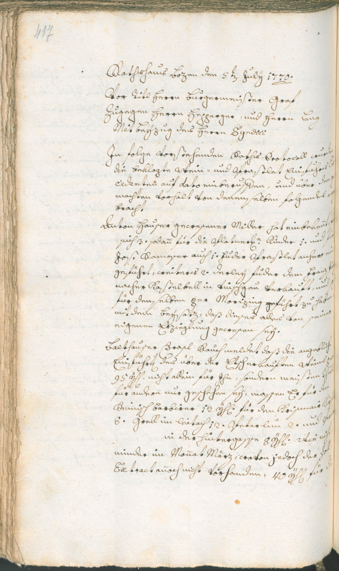 Civic Archives of Bozen-Bolzano - BOhisto Ratsprotokoll 1768/71 