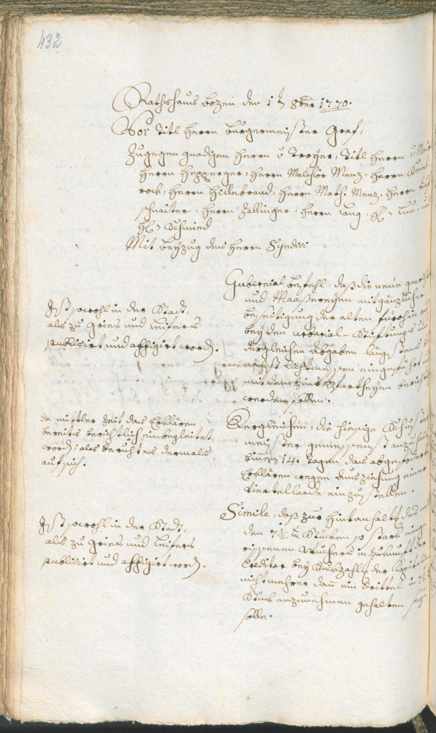 Civic Archives of Bozen-Bolzano - BOhisto Ratsprotokoll 1768/71 
