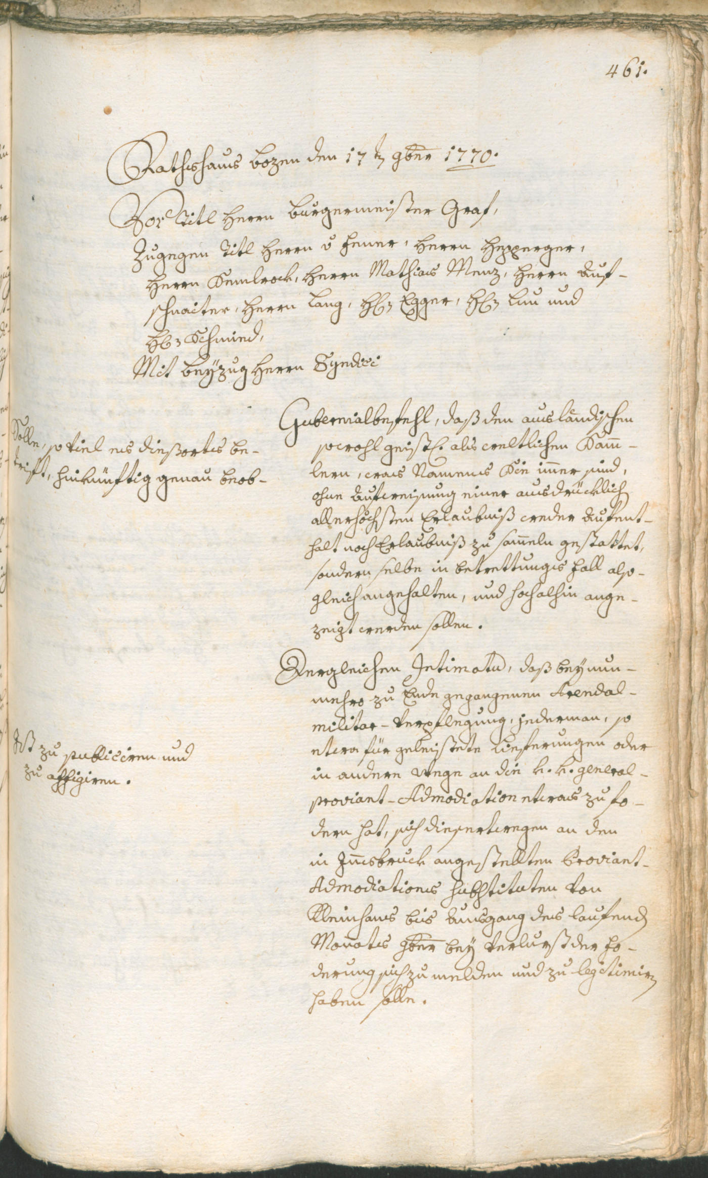 Civic Archives of Bozen-Bolzano - BOhisto Ratsprotokoll 1768/71 