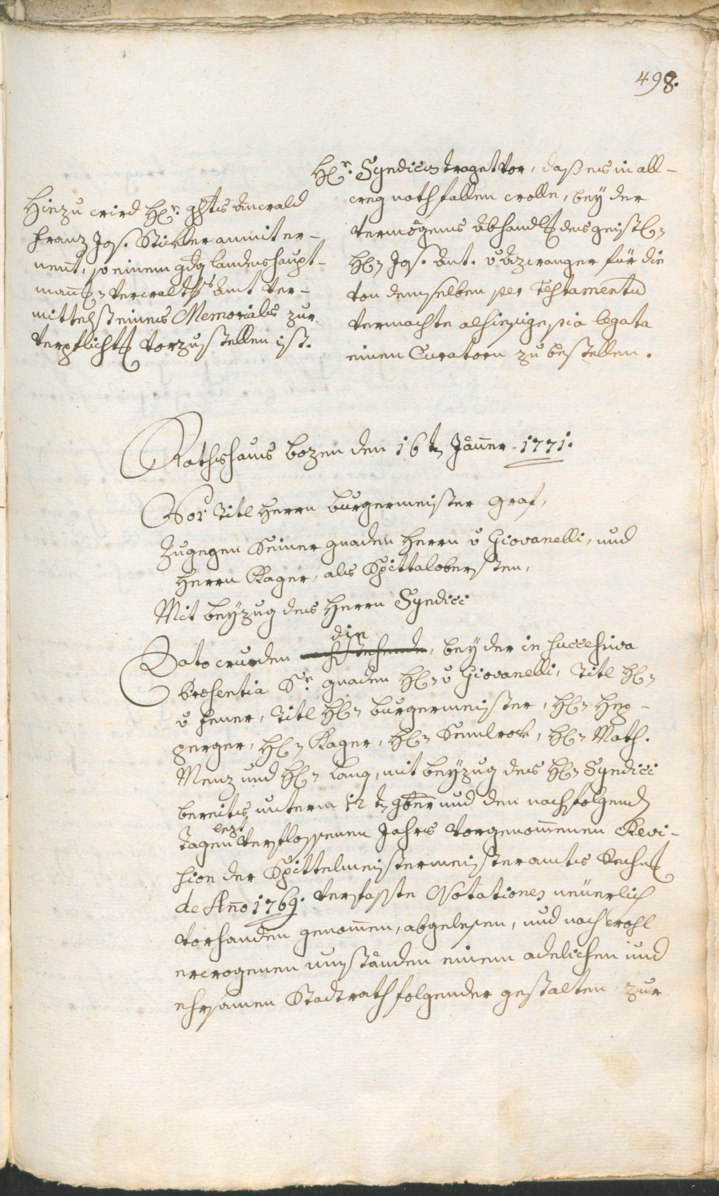 Civic Archives of Bozen-Bolzano - BOhisto Ratsprotokoll 1768/71 