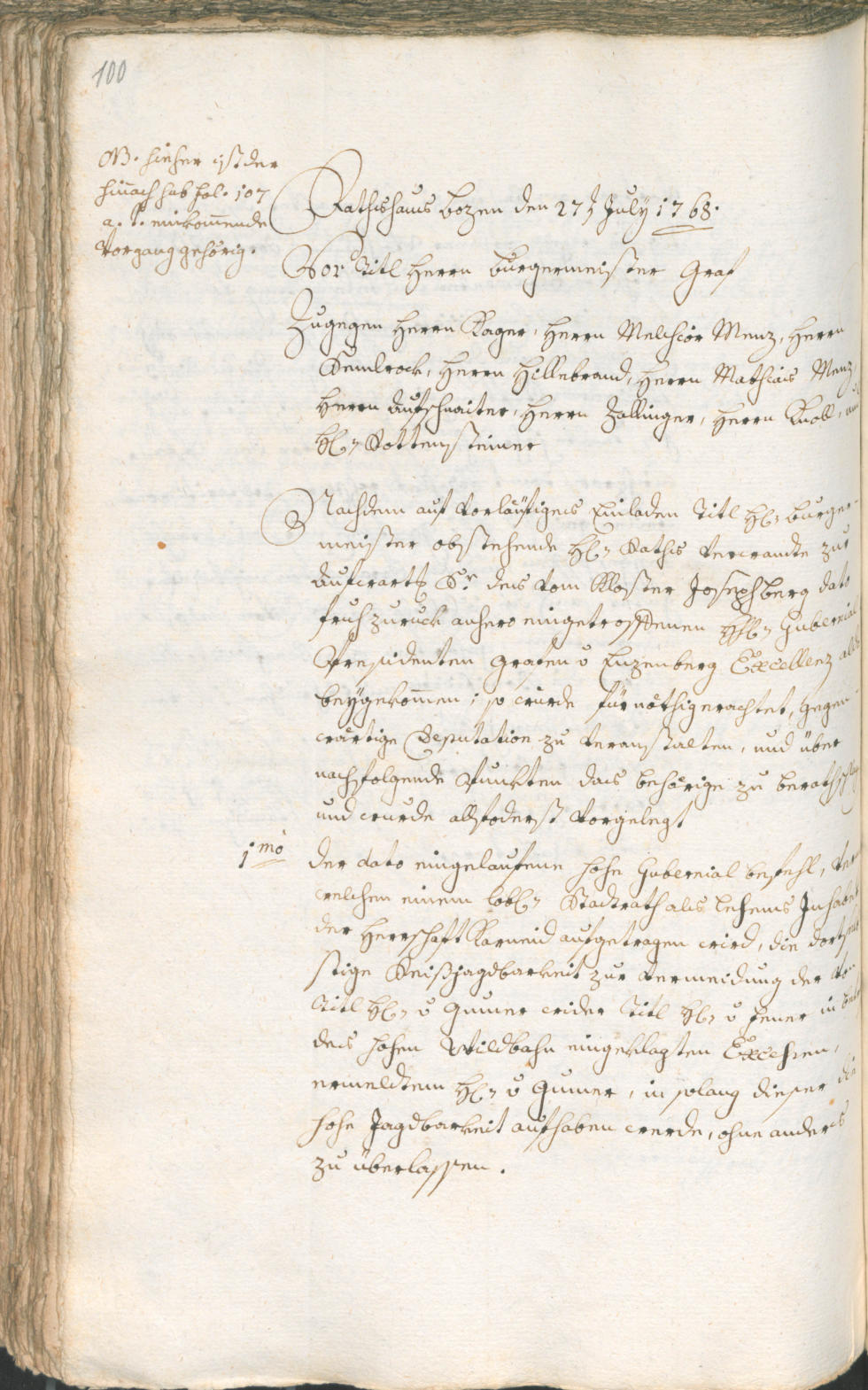 Civic Archives of Bozen-Bolzano - BOhisto Ratsprotokoll 1768/71 