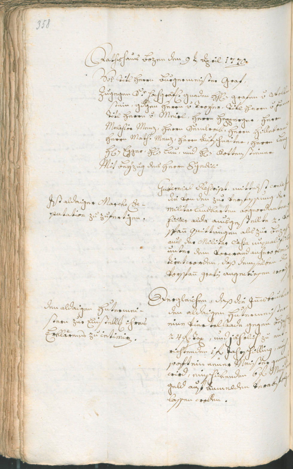Civic Archives of Bozen-Bolzano - BOhisto Ratsprotokoll 1768/71 