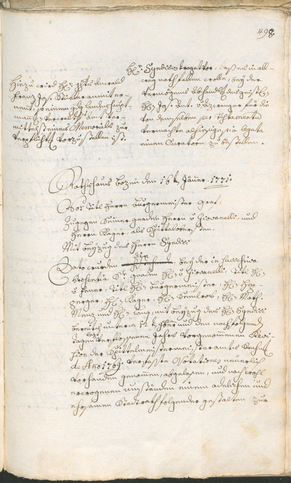 Civic Archives of Bozen-Bolzano - BOhisto Ratsprotokoll 1768/71 