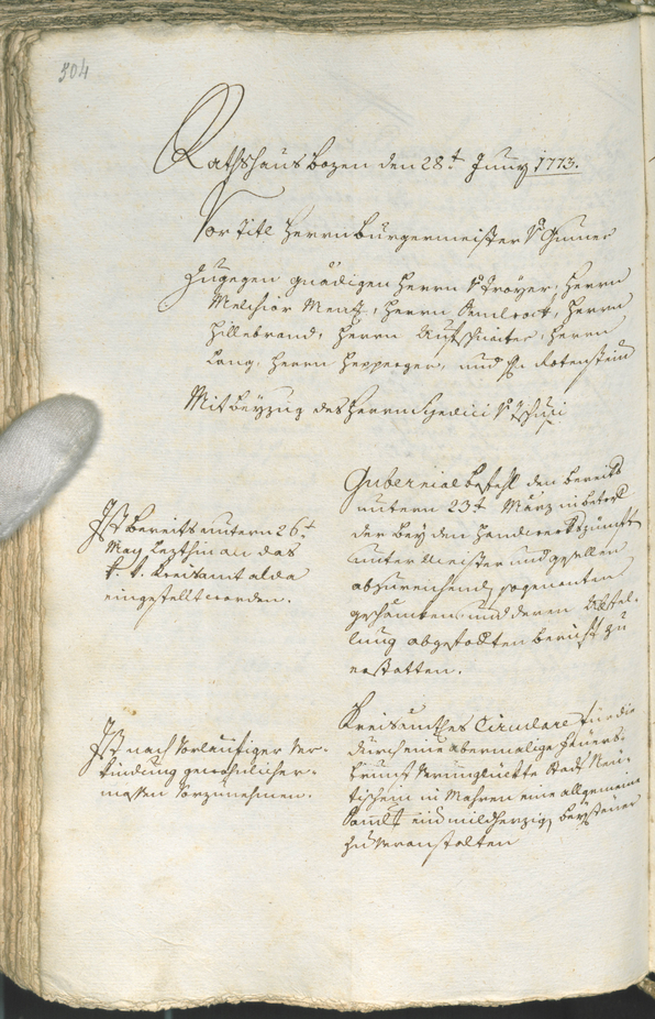 Archivio Storico della Città di Bolzano - BOhisto protocollo consiliare 1771/74 