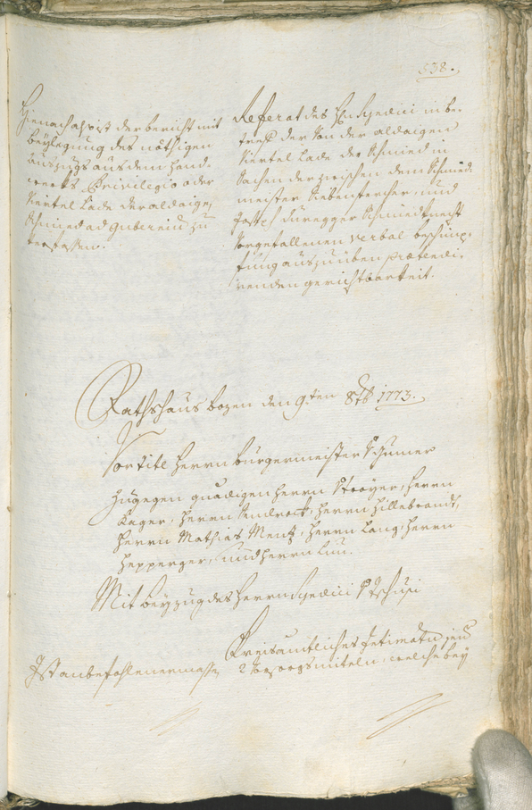 Civic Archives of Bozen-Bolzano - BOhisto Ratsprotokoll 1771/74 