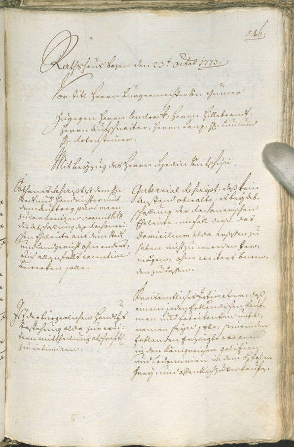 Archivio Storico della Città di Bolzano - BOhisto protocollo consiliare 1771/74 