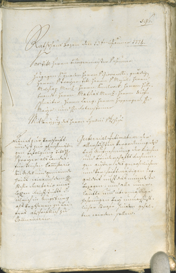 Civic Archives of Bozen-Bolzano - BOhisto Ratsprotokoll 1771/74 