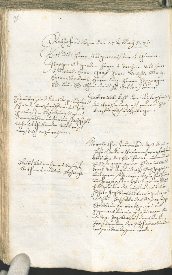 Archivio Storico della Città di Bolzano - BOhisto protocollo consiliare 1771/74 