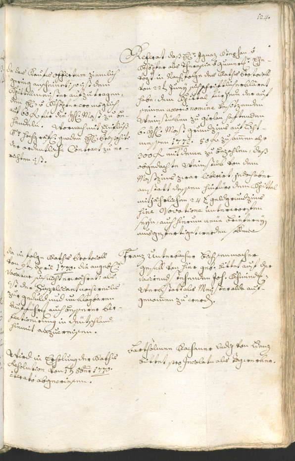 Civic Archives of Bozen-Bolzano - BOhisto Ratsprotokoll 1771/74 