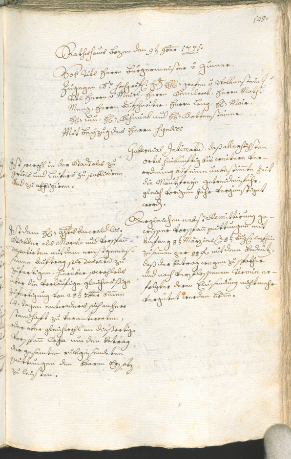 Archivio Storico della Città di Bolzano - BOhisto protocollo consiliare 1771/74 