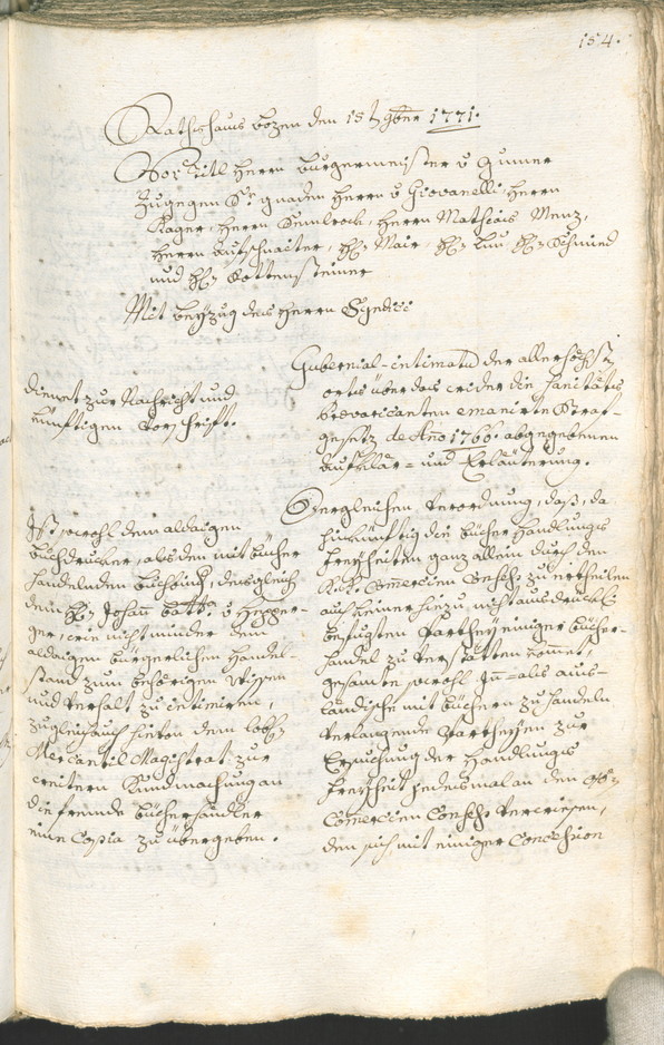 Civic Archives of Bozen-Bolzano - BOhisto Ratsprotokoll 1771/74 