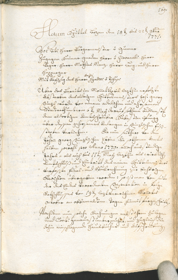 Archivio Storico della Città di Bolzano - BOhisto protocollo consiliare 1771/74 