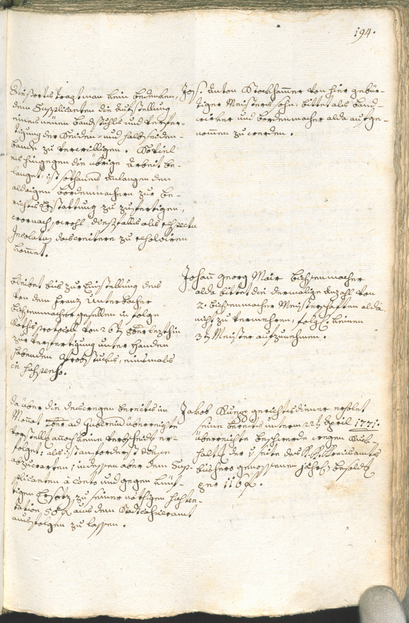 Archivio Storico della Città di Bolzano - BOhisto protocollo consiliare 1771/74 