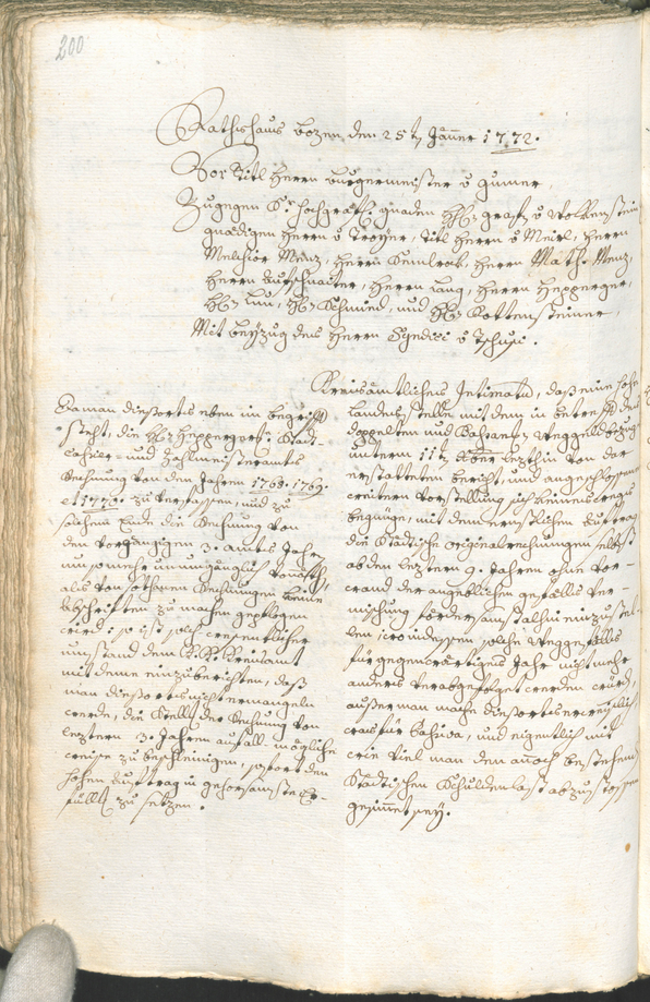 Archivio Storico della Città di Bolzano - BOhisto protocollo consiliare 1771/74 