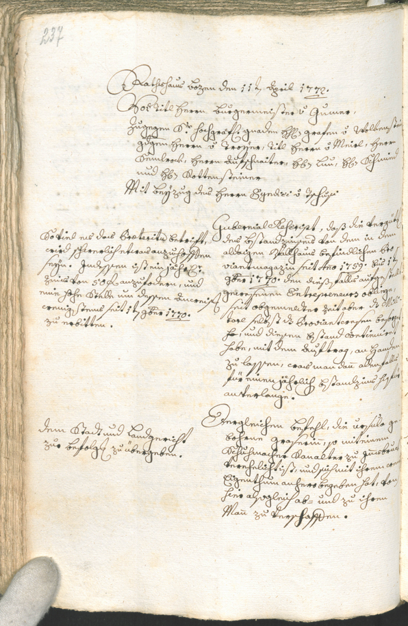 Civic Archives of Bozen-Bolzano - BOhisto Ratsprotokoll 1771/74 